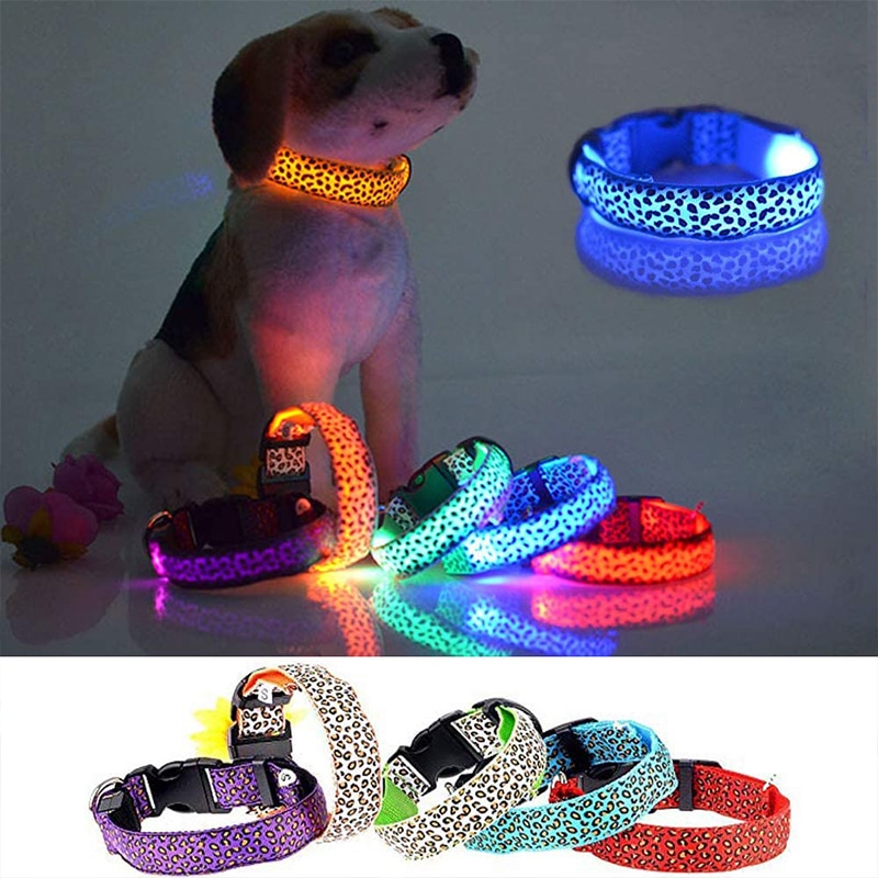 Leopard Style LED Dog Collar