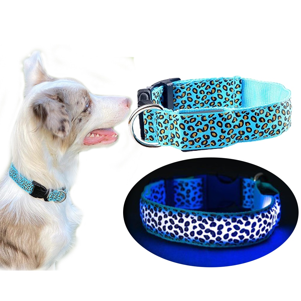 Leopard Style LED Dog Collar