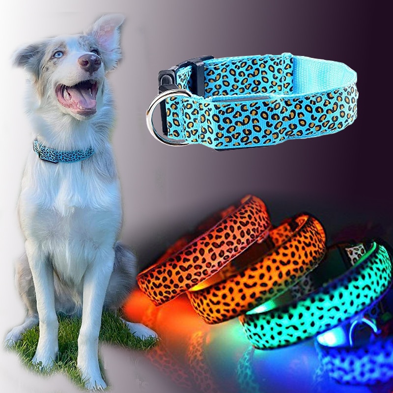Leopard Style LED Dog Collar