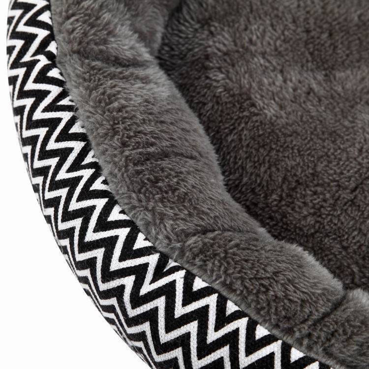 Zig Zag Print Dog Bed