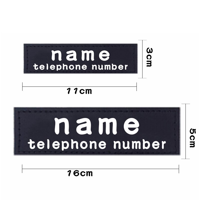 Personalized Dog Harness Labels Pair