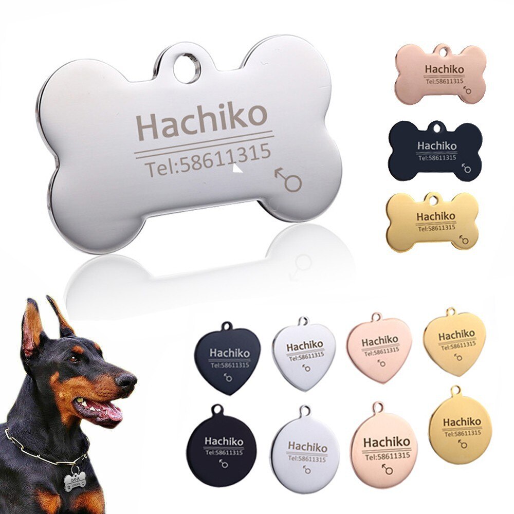 Personalized Stainless Steel Dog ID Tag