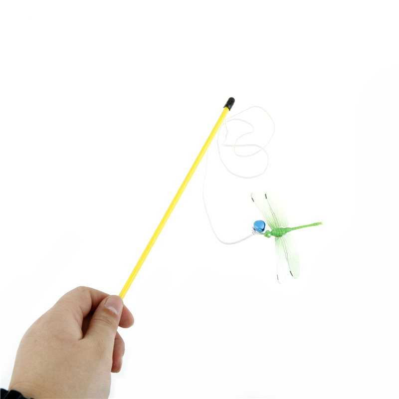 Cat Dragonfly Teaser Toy with Bell