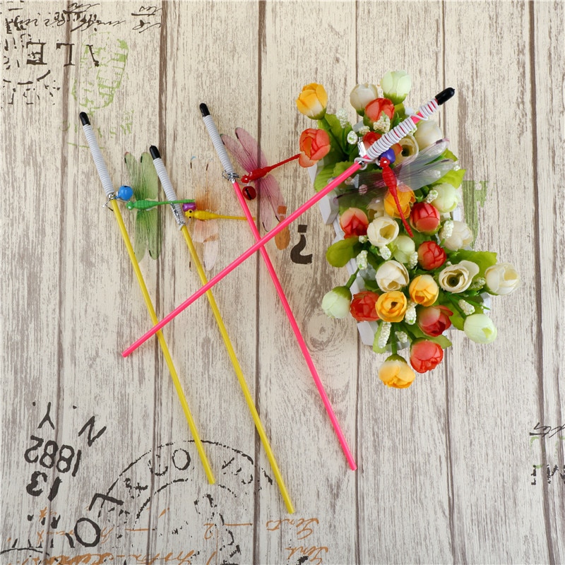 Cat Dragonfly Teaser Toy with Bell