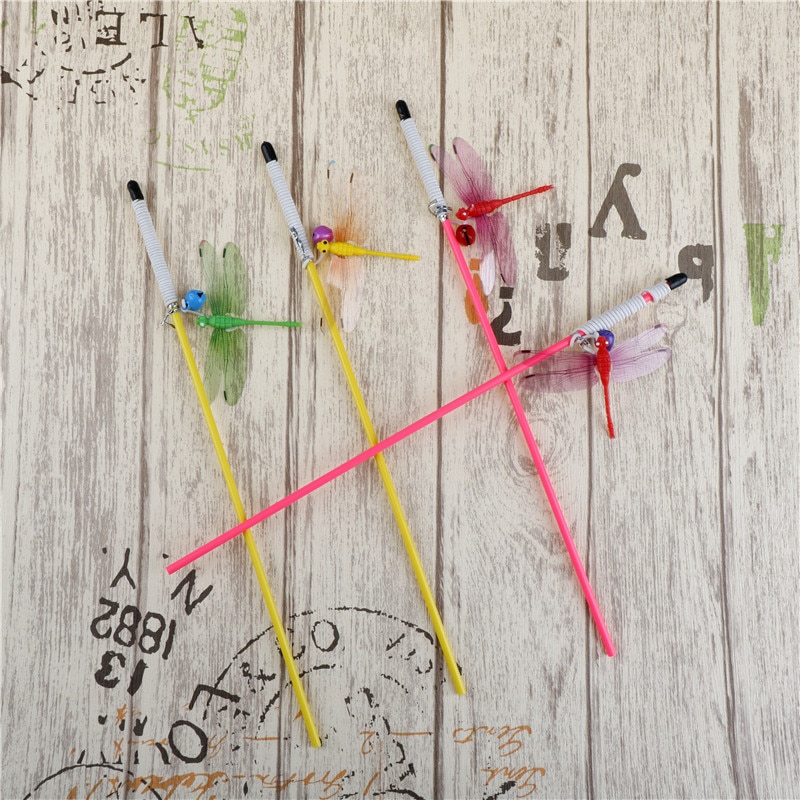 Cat Dragonfly Teaser Toy with Bell