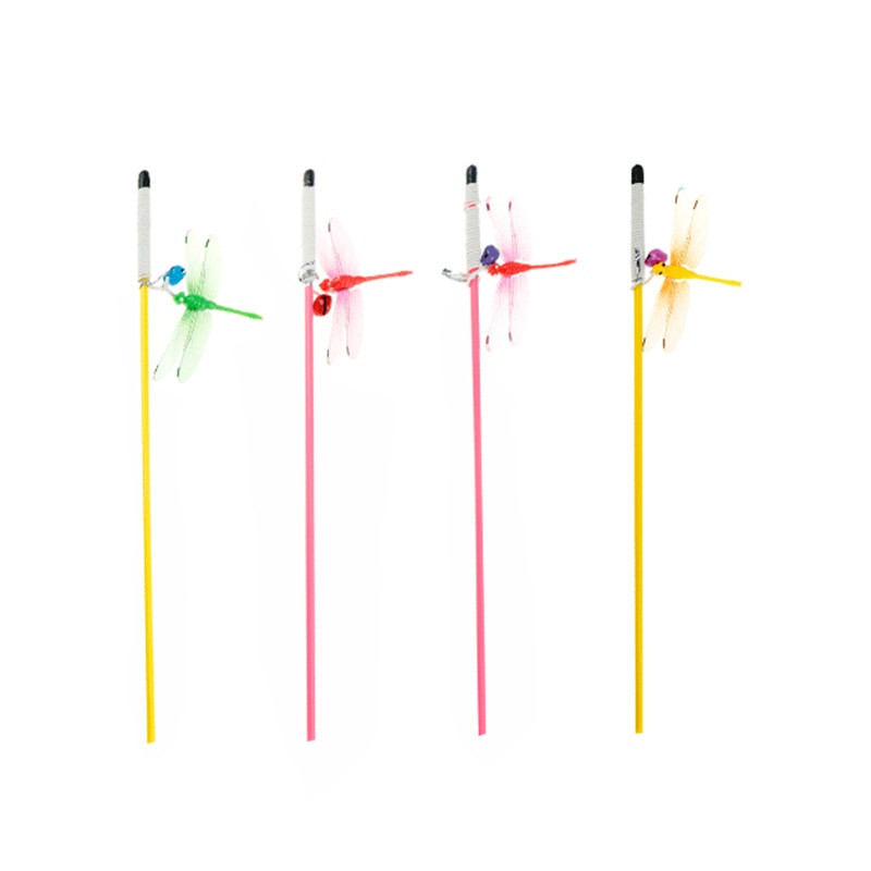Cat Dragonfly Teaser Toy with Bell