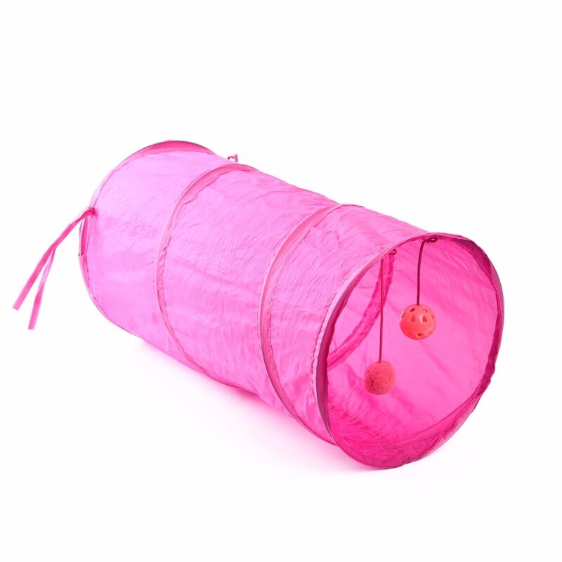 Colorful Tunnel Toy for Cats with Two Balls