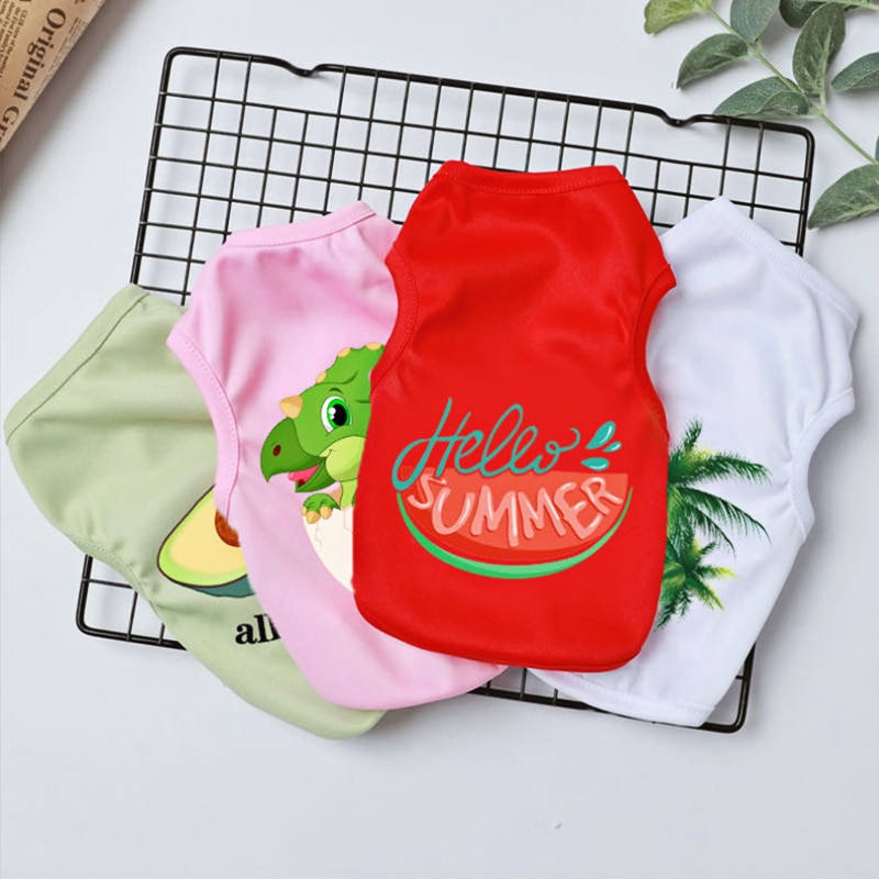 Printed Summer Cat T-Shirt