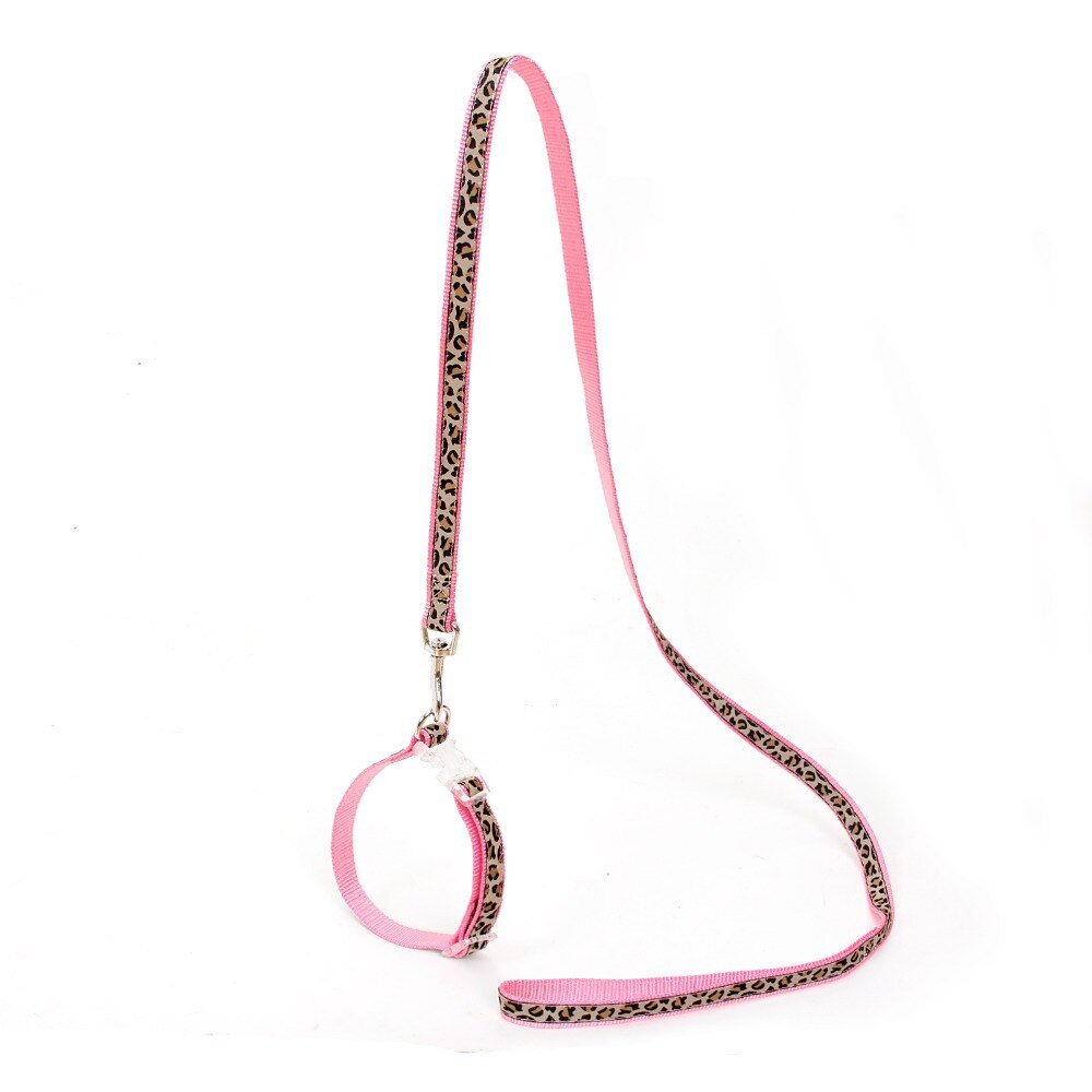 Adjustable Leopard Printed Belt and Harness Set