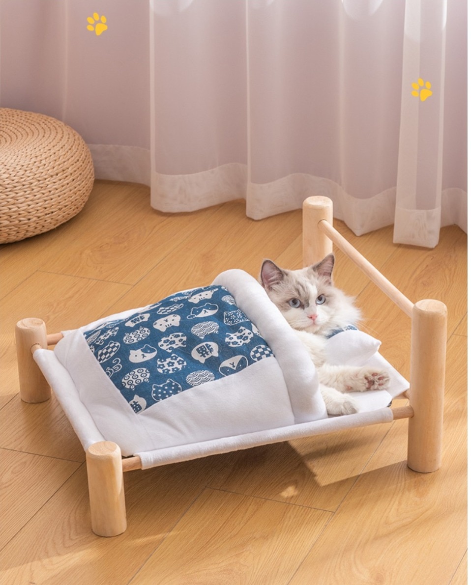 Cats Removable Wooden Sleeping Hammock Bed