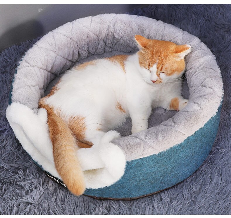 Cats Soft Plush Kennel Bed