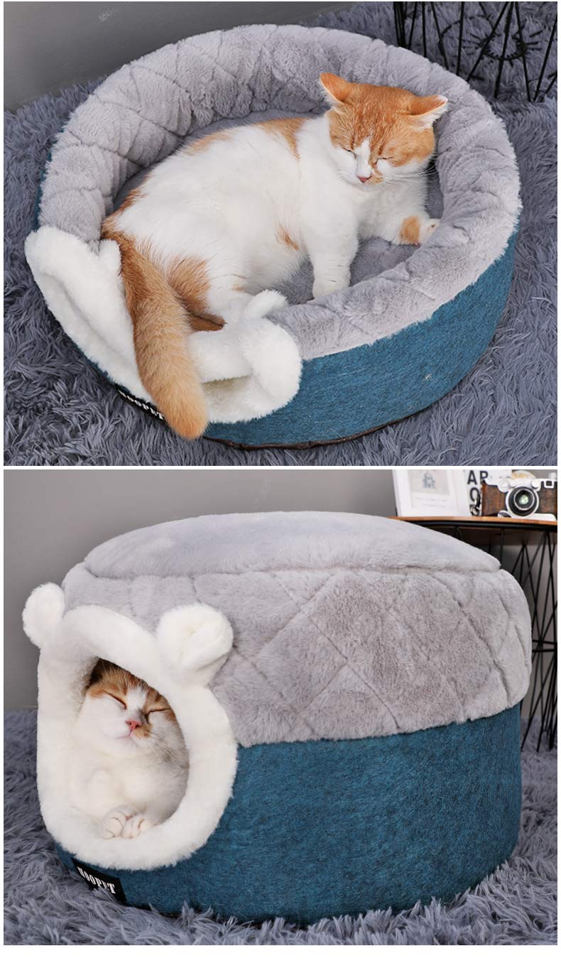 Cats Soft Plush Kennel Bed