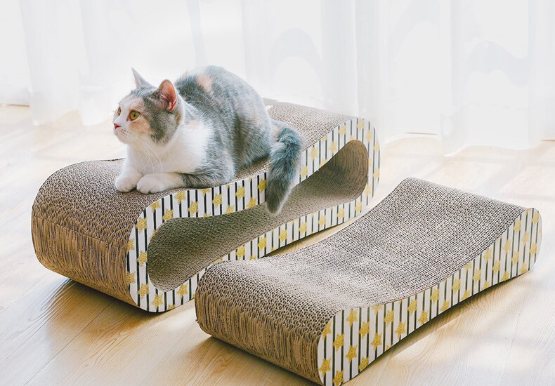 Corrugated Cardboard Cat Scratching Boards Pair