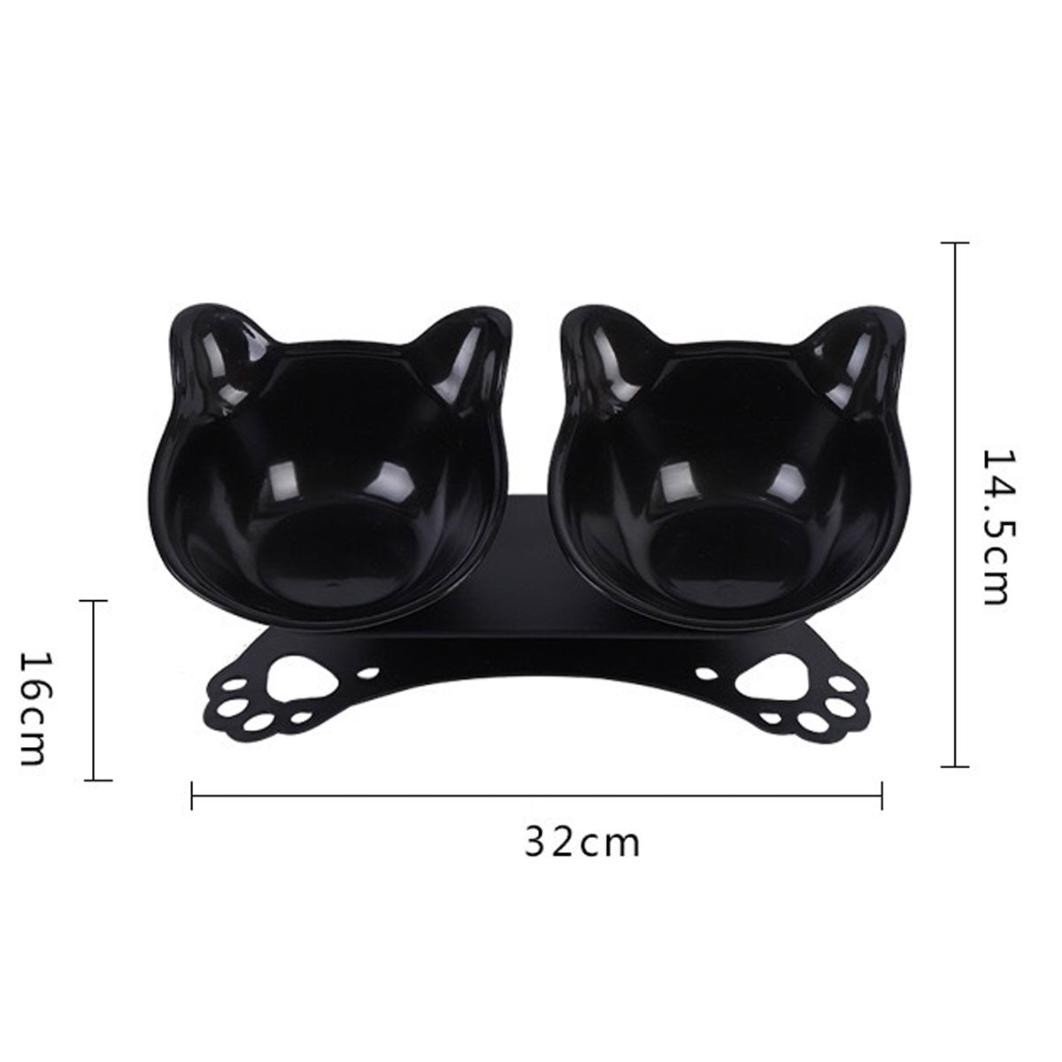 Cat Shaped Feeding Bowl with Holder