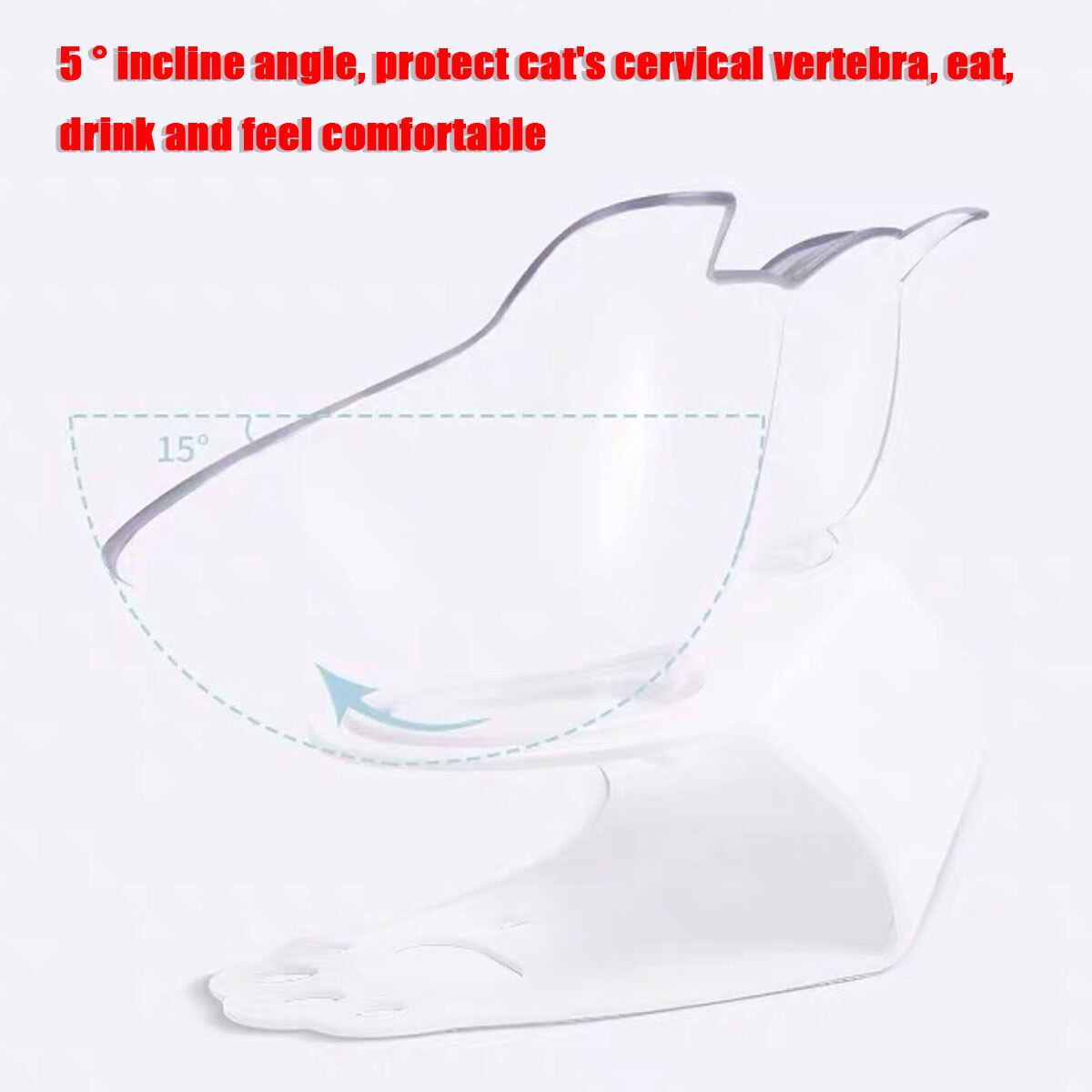 Cat Shaped Feeding Bowl with Holder