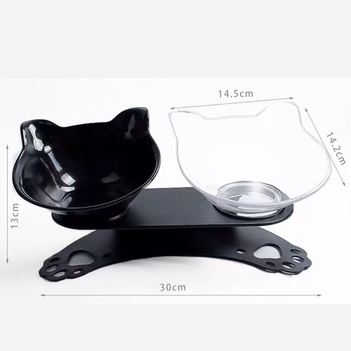 Cat Shaped Feeding Bowl with Holder