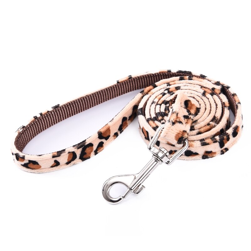 Leopard Printed Belt and Harness Set for Dogs