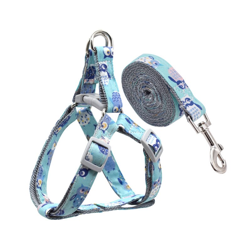 Adjustable Colorful Harness and Leash for Small Dogs