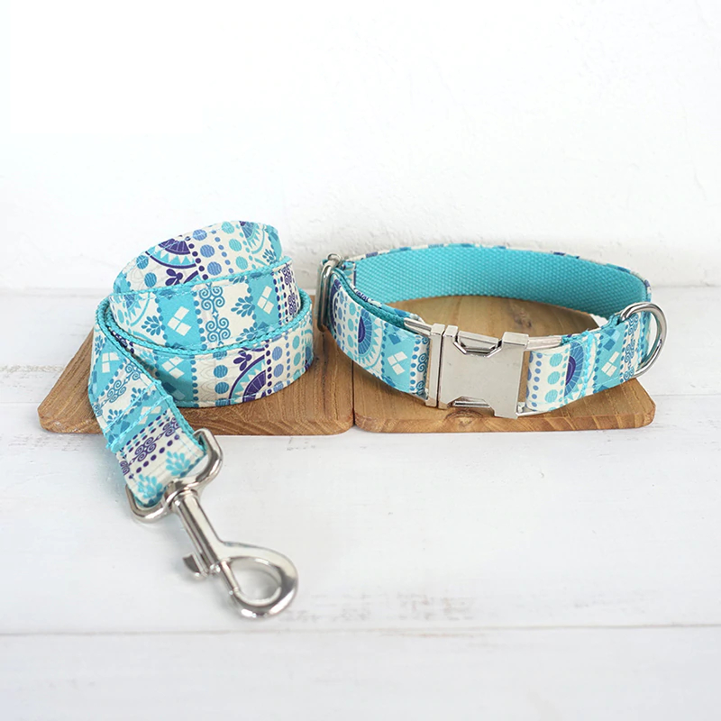 Patterned Dog Collar and Leash Sets Patterned Dog Collar and Leash Sets
