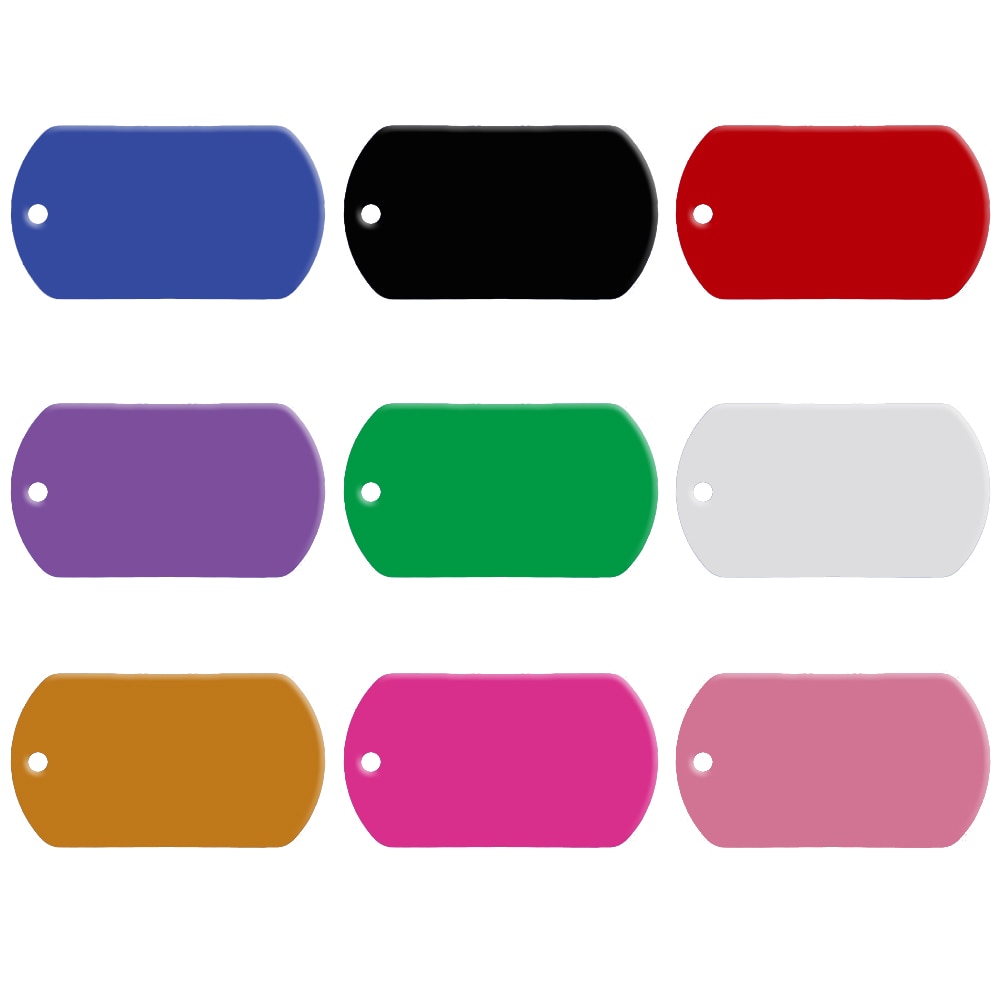 Customized Aluminum Military Pet ID Tags 20 pcs Set