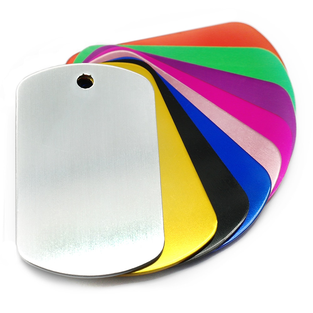 Customized Aluminum Military Pet ID Tags 20 pcs Set