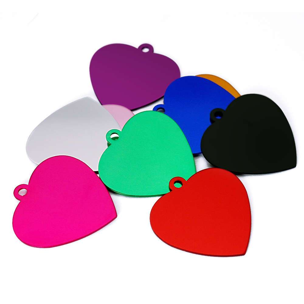 Pet Heart Shaped ID Tags 20 Pcs Set