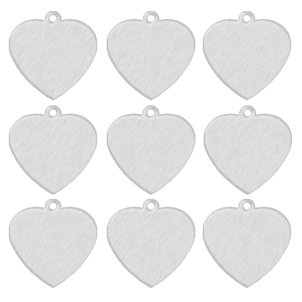 Pet Heart Shaped ID Tags 20 Pcs Set