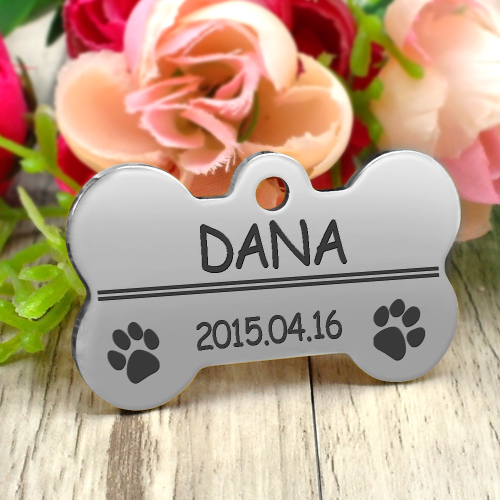 Dog Paw Shaped ID Tag