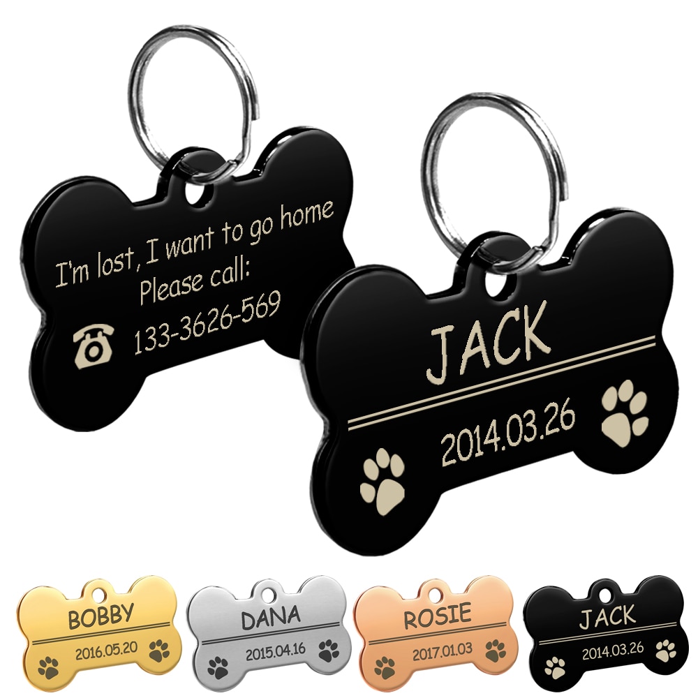 Dog Paw Shaped ID Tag