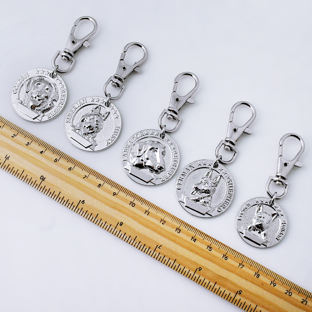 Dog's Custom Engraving Design Silver ID Tag