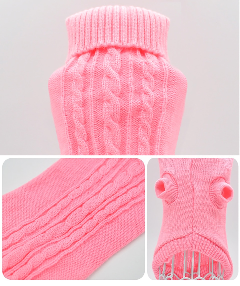 Cat's Turtleneck Knitted Sweater