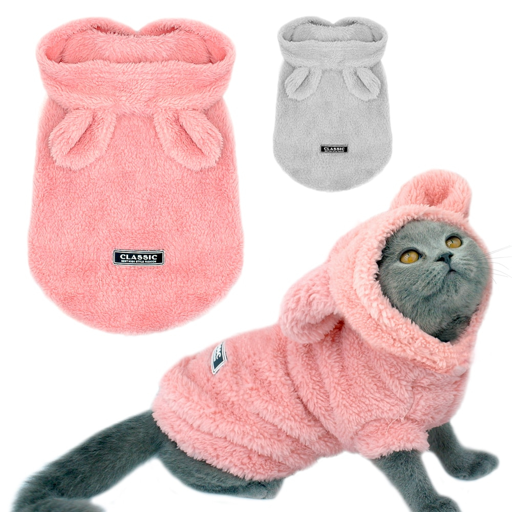 Cat's Cute Ears Hood Plush Jacket