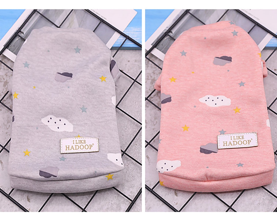 Cat's Stars and Clouds Print Sweatshirt